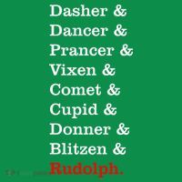 Reindeer Names Funny Christmas List Rudolph Button