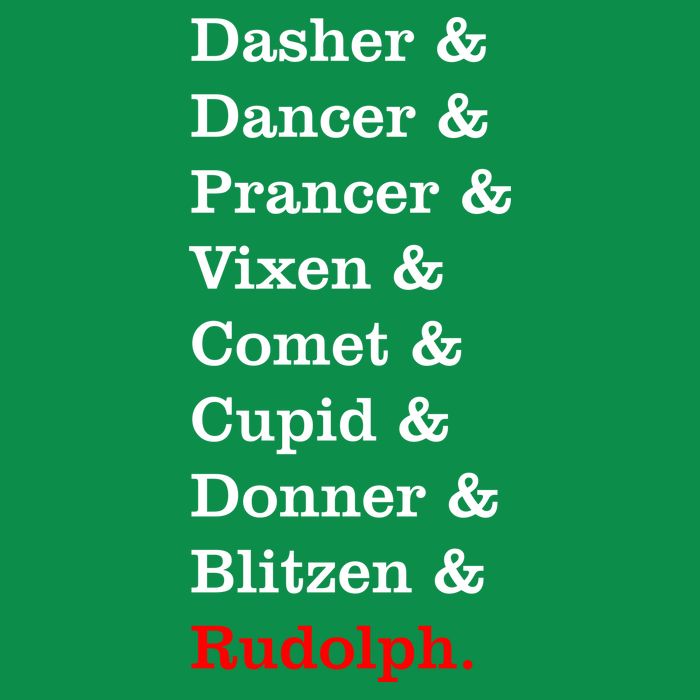 Reindeer Names Funny Christmas List Rudolph Toddler T-Shirt