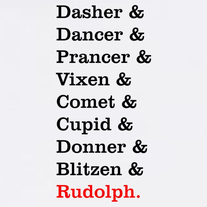 Reindeer Names Funny Christmas List Rudolph Garment-Dyed Sweatshirt