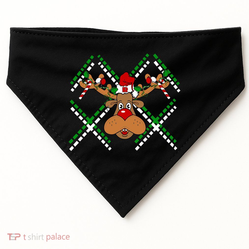 Reindeer Ugly Christmas Sweater USA-Made Doggie Bandana