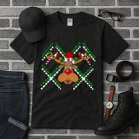 Reindeer Ugly Christmas Sweater Tall T-Shirt