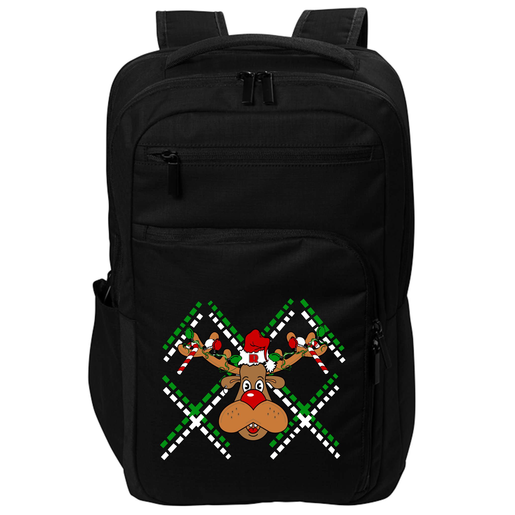 Reindeer Ugly Christmas Sweater Impact Tech Backpack