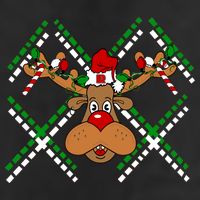 Reindeer Ugly Christmas Sweater Adult Drive Performance Visor