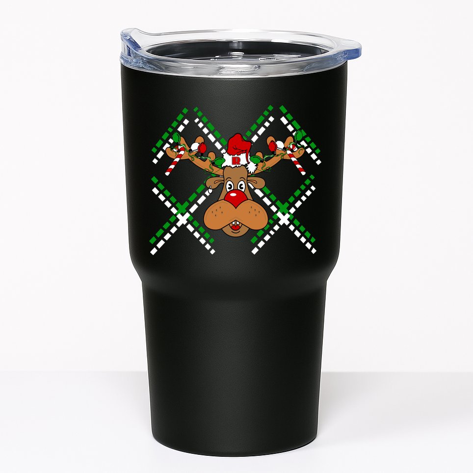 Reindeer Ugly Christmas Sweater Tumbler