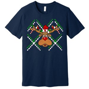 Reindeer Ugly Christmas Sweater Premium T-Shirt