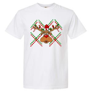 Reindeer Ugly Christmas Sweater Garment-Dyed Heavyweight T-Shirt