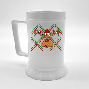 Reindeer Ugly Christmas Sweater Beer Stein