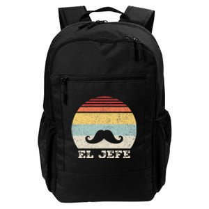 Retro El Jefe Funny Mexican Boss Funny Cinco De Mayo Daily Commute Backpack