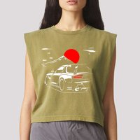 Rotary Engine Jdm Rc Car Meet Tuning Garment-Dyed Women's Muscle Tee