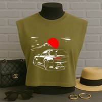 Rotary Engine Jdm Rc Car Meet Tuning Garment-Dyed Women's Muscle Tee