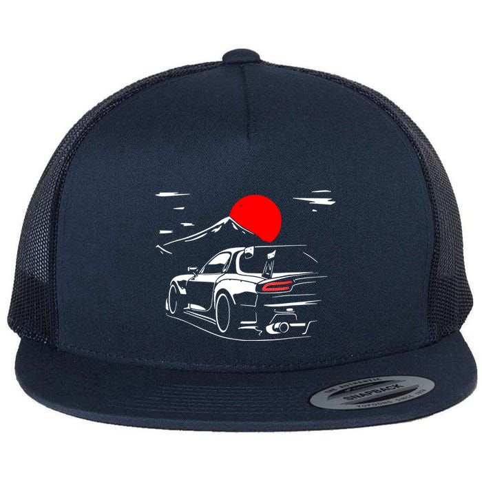 Rotary Engine Jdm Rc Car Meet Tuning Flat Bill Trucker Hat