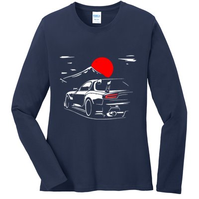 Rotary Engine Jdm Rc Car Meet Tuning Ladies Long Sleeve Shirt