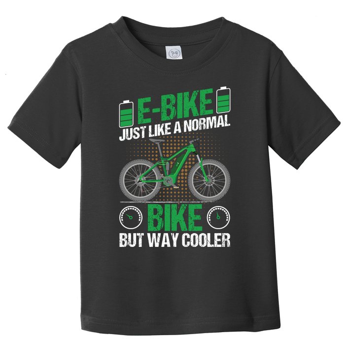 Retro Ebike Just Like A Normal Bike But Way Cooler Toddler T-Shirt