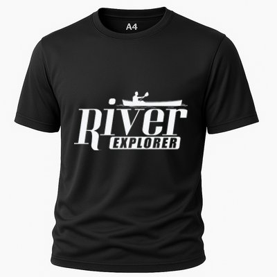 River Explorer Kayak Paddle Boat Canoeing Gift Cooling Performance Crew T-Shirt