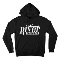 River Explorer Kayak Paddle Boat Canoeing Gift Hoodie