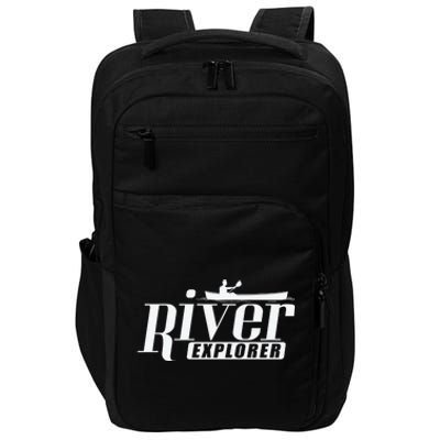 River Explorer Kayak Paddle Boat Canoeing Gift Impact Tech Backpack