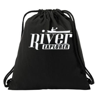 River Explorer Kayak Paddle Boat Canoeing Gift Drawstring Bag