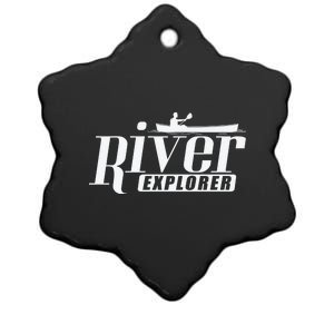 River Explorer Kayak Paddle Boat Canoeing Gift Ceramic Star Ornament