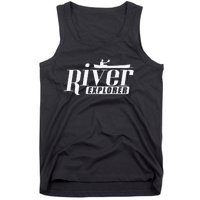 River Explorer Kayak Paddle Boat Canoeing Gift Tank Top