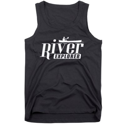 River Explorer Kayak Paddle Boat Canoeing Gift Tank Top