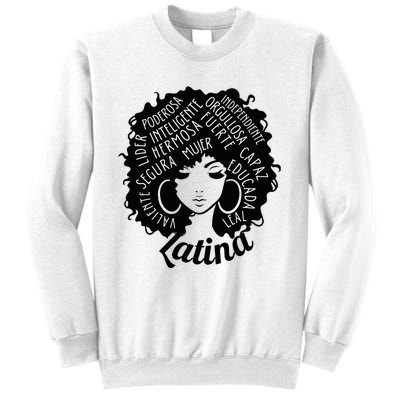 Reina Empowered Latina Poder Latina Pride Hispanic Heritage Sweatshirt