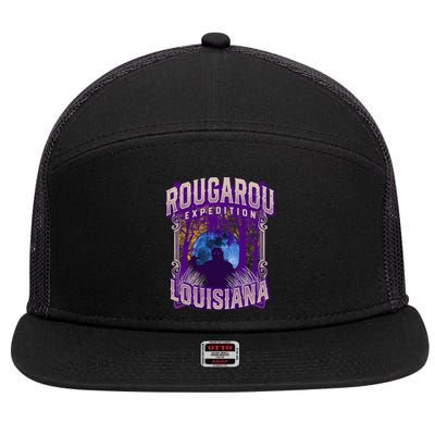 Rougarou Expedition Louisiana Swamp Monster Werewolf Legend 7 Panel Mesh Trucker Snapback Hat