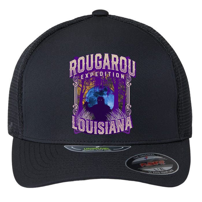 Rougarou Expedition Louisiana Swamp Monster Werewolf Legend Flexfit Unipanel Trucker Cap