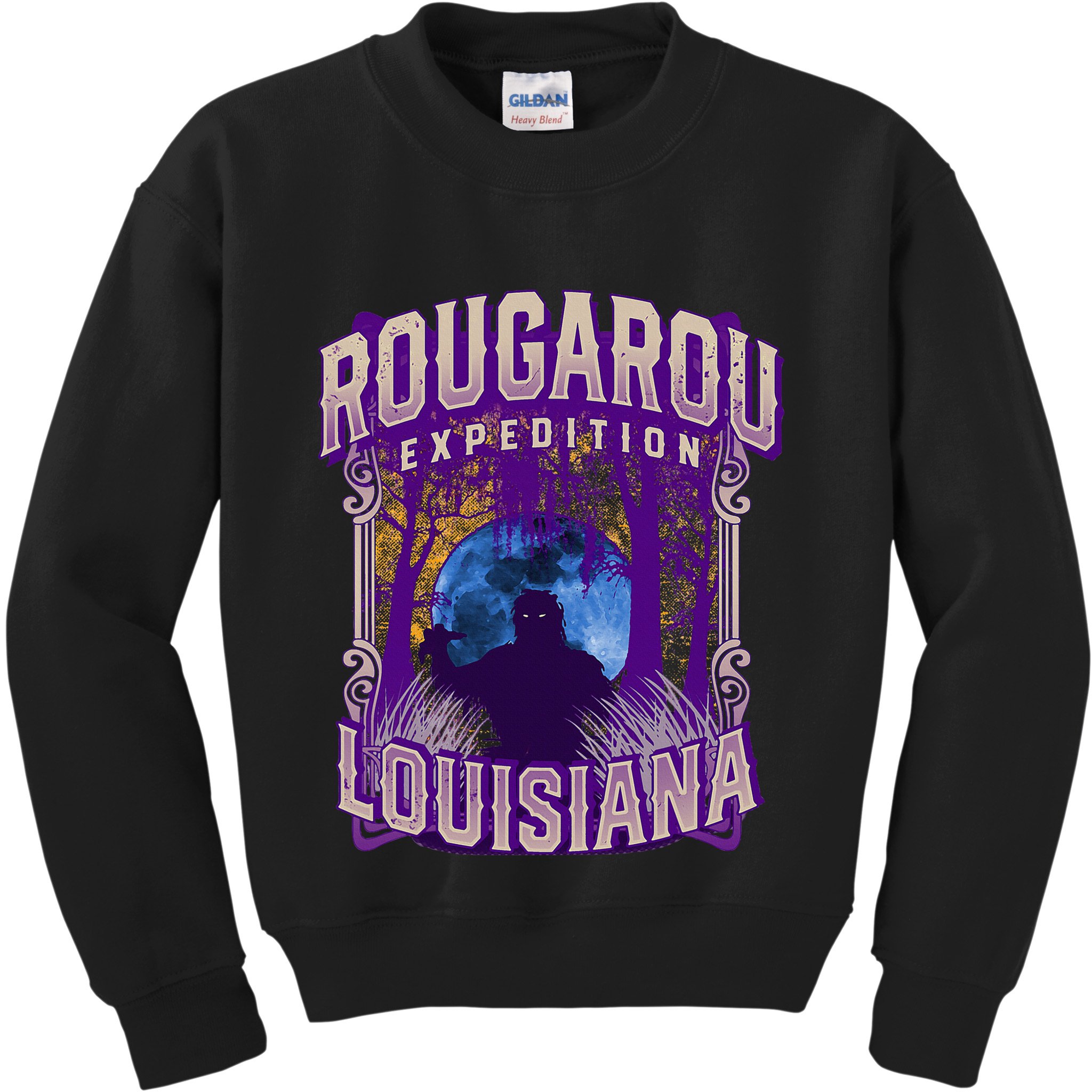 Rougarou Expedition Louisiana Swamp Monster Werewolf Legend Kids Sweatshirt