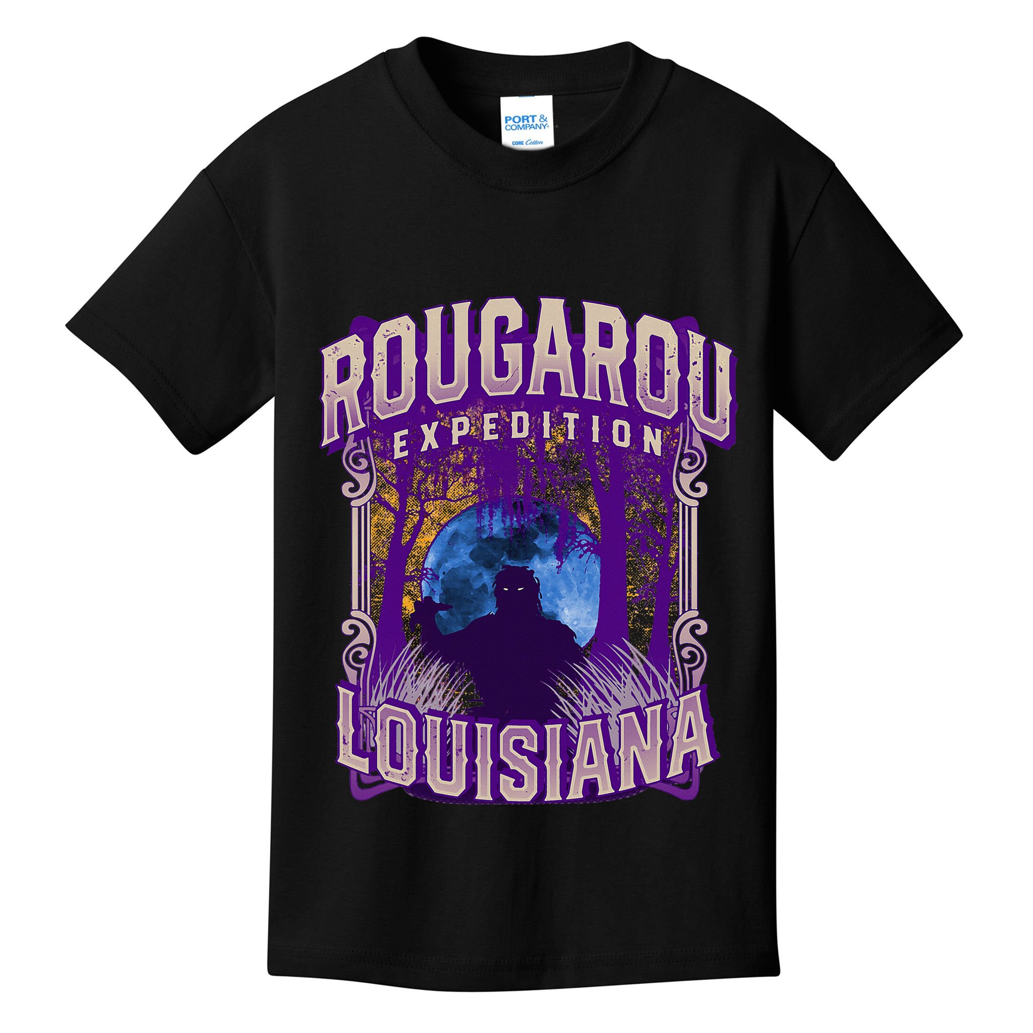 Rougarou Expedition Louisiana Swamp Monster Werewolf Legend Kids T-Shirt