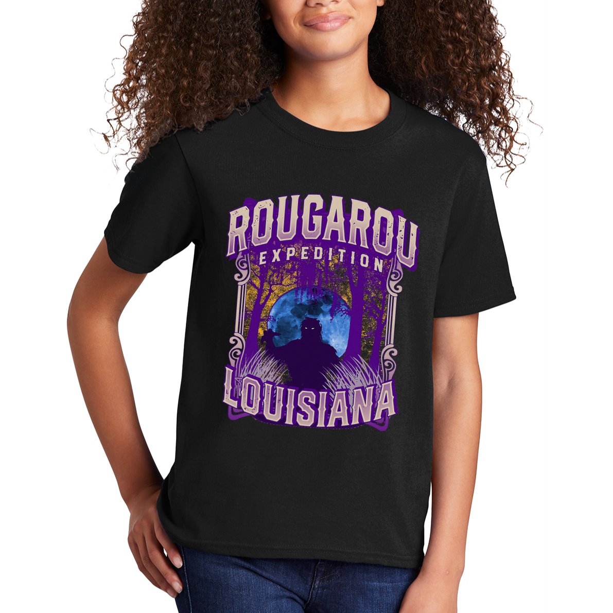 Rougarou Expedition Louisiana Swamp Monster Werewolf Legend Kids T-Shirt