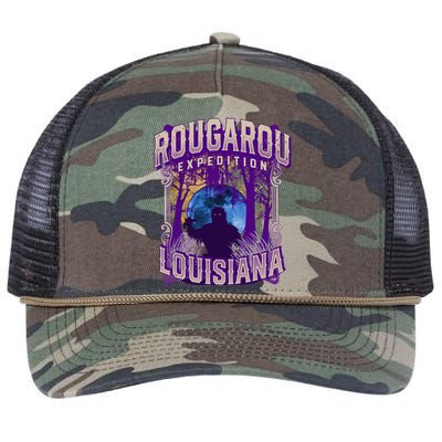 Rougarou Expedition Louisiana Swamp Monster Werewolf Legend Retro Rope Trucker Hat Cap