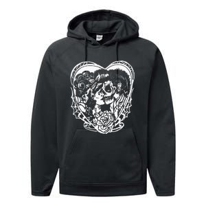 Rockabilly Eternal Love Psychobilly Greaser Style Performance Fleece Hoodie