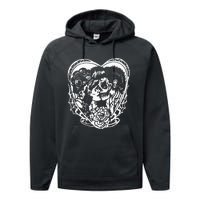 Rockabilly Eternal Love Psychobilly Greaser Style Performance Fleece Hoodie