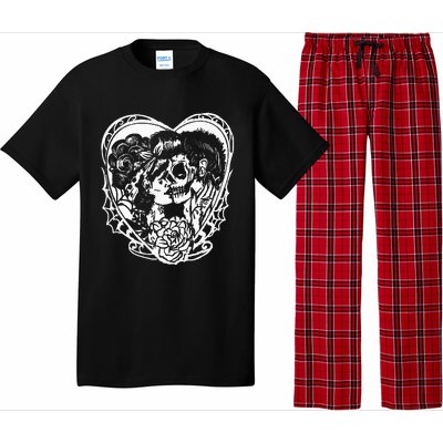 Rockabilly Eternal Love Psychobilly Greaser Style Pajama Set