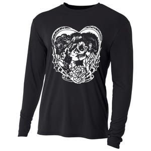 Rockabilly Eternal Love Psychobilly Greaser Style Cooling Performance Long Sleeve Crew