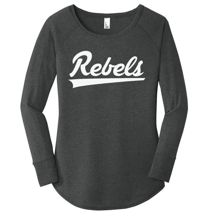 Robert E Lee Rebels Vintage Swoosh Women's Perfect Tri Tunic Long Sleeve Shirt