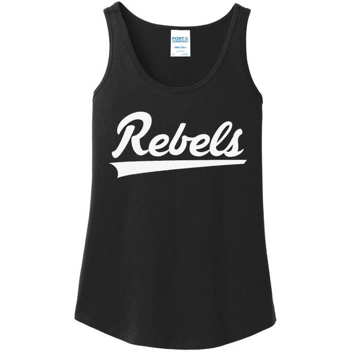 Robert E Lee Rebels Vintage Swoosh Ladies Essential Tank