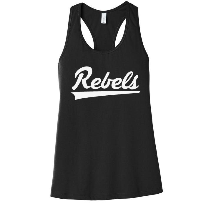 Robert E Lee Rebels Vintage Swoosh Women's Racerback Tank