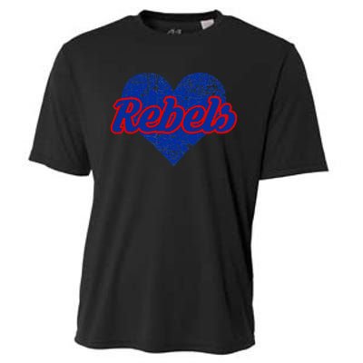 Robert E Lee Rebels Over Heart Cooling Performance Crew T-Shirt