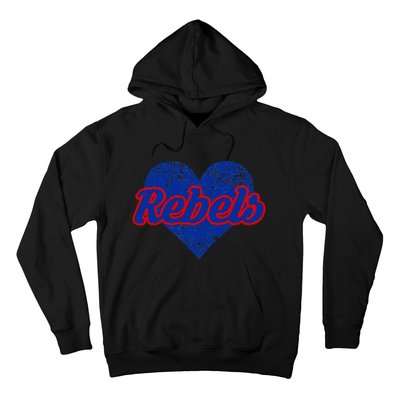 Robert E Lee Rebels Over Heart Hoodie