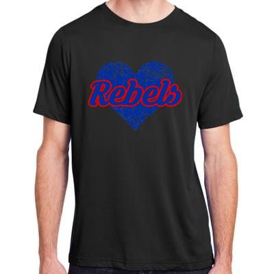 Robert E Lee Rebels Over Heart Adult ChromaSoft Performance T-Shirt