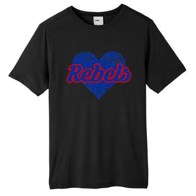 Robert E Lee Rebels Over Heart Tall Fusion ChromaSoft Performance T-Shirt