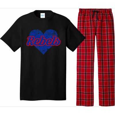 Robert E Lee Rebels Over Heart Pajama Set