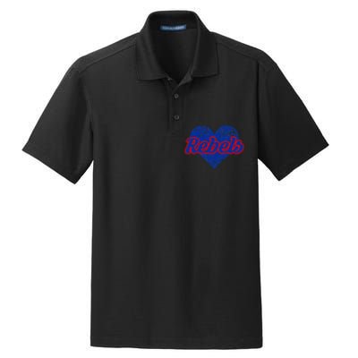 Robert E Lee Rebels Over Heart Dry Zone Grid Polo