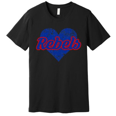 Robert E Lee Rebels Over Heart Premium T-Shirt