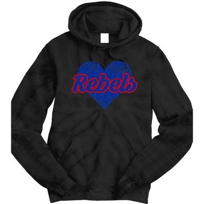 Robert E Lee Rebels Over Heart Tie Dye Hoodie