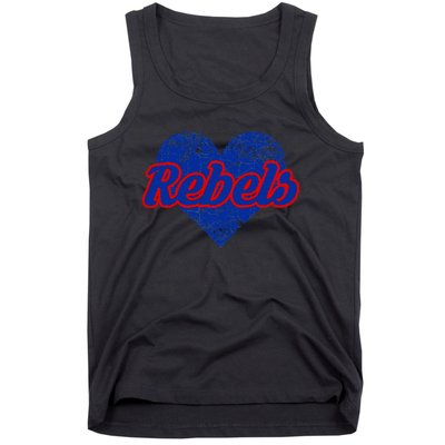 Robert E Lee Rebels Over Heart Tank Top