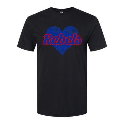 Robert E Lee Rebels Over Heart Softstyle CVC T-Shirt