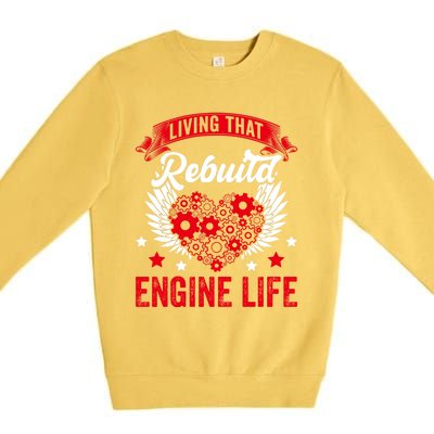 Rebuild Engine Life Cute Gift Survivor Open Heart Surgery Meaningful Gift Premium Crewneck Sweatshirt