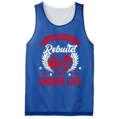 Rebuild Engine Life Cute Gift Survivor Open Heart Surgery Meaningful Gift Mesh Reversible Basketball Jersey Tank